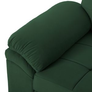 Right-angle sofa bed Jade Hm3144,05r with plush fabric, Cyprus green color 250x80-180x73-88hcm