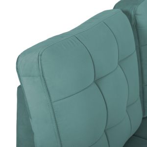 Left corner sofa bed Jade Hm3144,04l with plush fabric, green color 250x80-180x73-88hcm