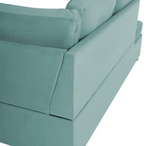 Left corner sofa bed Jade Hm3144,04l with plush fabric, green color 250x80-180x73-88hcm