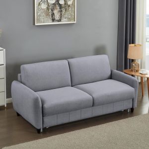 Разтегателен диван със сгъваем матрак Etudine Hm3311.01 сив плат 190x98x90всм