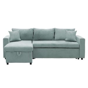 Lilian reversible sofa bed, mint color, 225x148x81cm