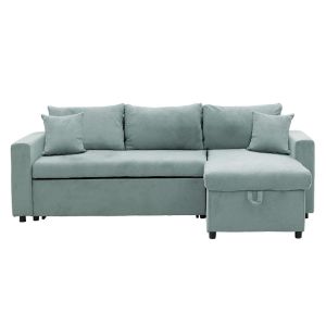 Lilian reversible sofa bed, mint color, 225x148x81cm