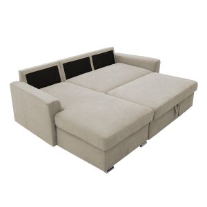 Corner sofa bed Belle beige 236x164x88cm