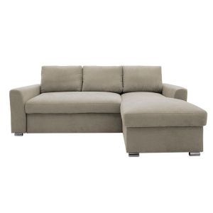 Belle corner sofa bed with beige fabric 236x164x88cm