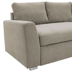Belle corner sofa bed with beige fabric 236x164x88cm