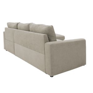 Belle corner sofa bed with beige fabric 236x164x88cm