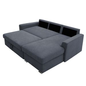 Corner sofa bed Belle anthracite 236x164x88cm