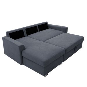 Corner sofa bed Belle anthracite 236x164x88cm