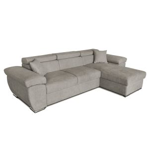 Comy reversible corner sofa bed beige-brown 286x160x75-90cm