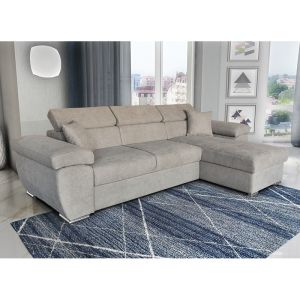 Comy reversible corner sofa bed beige-brown 286x160x75-90cm
