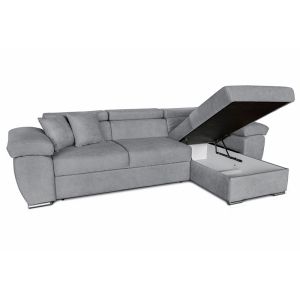 Comy reversible corner sofa bed, gray, 286x160x75-90cm