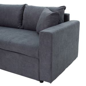 Lilian reversible corner sofa bed, anthracite color, 225x148x81cm