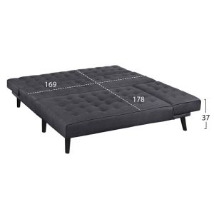 Reversible corner sofa bed Zelda Hm3154,01 gray textile 254x163x74cm