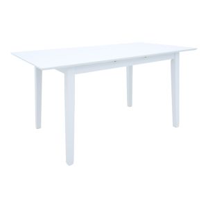 Extendable wooden table Mabor in white color 120-150x80x73.8cm