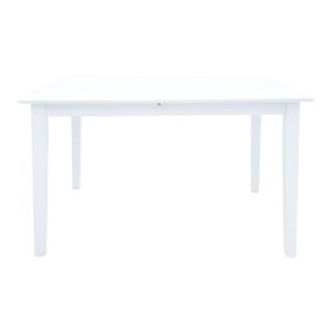 Extendable wooden table Mabor in white color 120-150x80x73.8cm