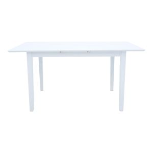 Extendable wooden table Mabor in white color 120-150x80x73.8cm
