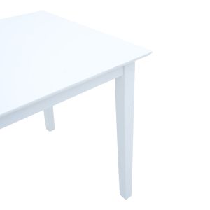 Extendable wooden table Mabor in white color 120-150x80x73.8cm