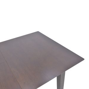 Extendable wooden table Mabor in walnut color 120-150x80x73.8cm
