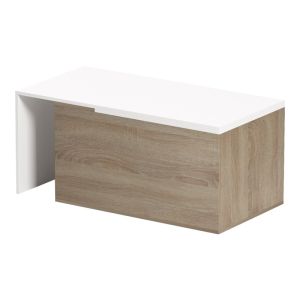 Extera extendable coffee table in white-sonoma shade 100-160x50x45cm