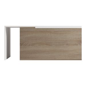 Extera extendable coffee table in white-sonoma shade 100-160x50x45cm