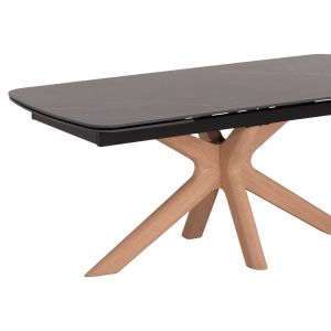 Extendable dining table Horizon Sm18091.02 ceramic top - birch legs with ash veneer 180(+40+40)x90x76cm.