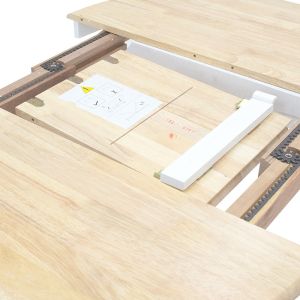 Extendable dining table Lars Nirvana rubber wood D100(+38)x100x75cm