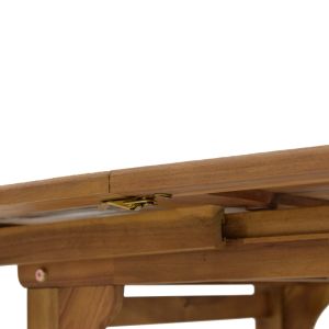 Extendable dining table Sopho acacia solid wood 200/150x100x75cm