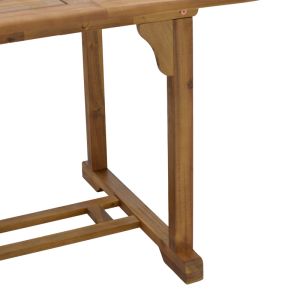 Extendable dining table Sopho acacia solid wood 200/150x100x75cm