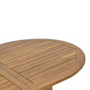 Extendable dining table Sopho acacia solid wood 200/150x100x75cm