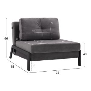 Reclining armchair 95x92x66cm Hm3078,11