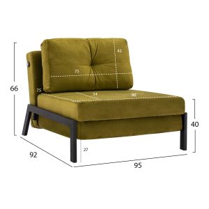 Reclining armchair 95x92x66cm Hm3078,13
