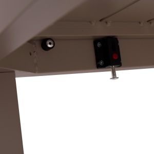 Разтегляема трапезарна маса Krum Hm6277.04 алуминиев цвят капучино 160-240x90x73всм.
