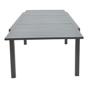 Разтягаща се трапезна маса Lafla алуминий в тъмносив цвят 160-240x100x75cм