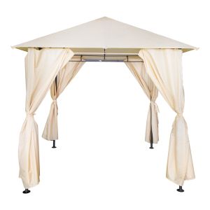 APEX ARROW FRAME MADE OF BLACK METAL WITH BEIGE FABRIC 2.5X2.5 M