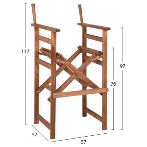 Frame for high director's chair Palmer Hm5578,01 57x57x117hcm