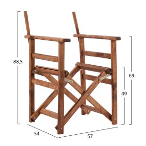 Limnos Walnut chair frame, impregnated Hm5574,01 57x54x88,5cm