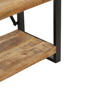 Рафт метал и мангово дърво Hm8188 Miles Industrial 80x40x180cm