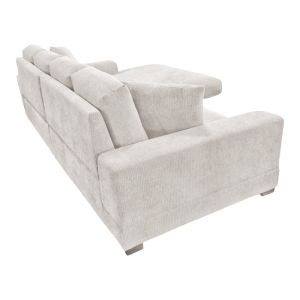Reversible corner sofa with turning corner, ivory color 265x175x85cm