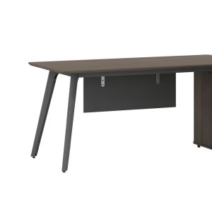 Reversible professional desk Denith walnut/charcoal 180x160x75cm