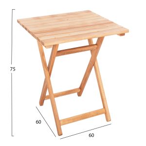 Director's table Limnos solid beech 60χ60χ75hcm Hm5647.02