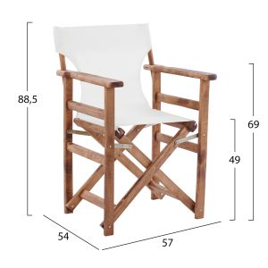 Director's chair Limnos Hm10368.60 57x54x88.5cm