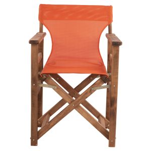 Limnos Walnut Director's Chair with Orange lettering Hm10368.02