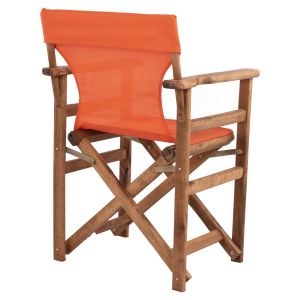 Limnos Walnut Director's Chair with Orange lettering Hm10368.02
