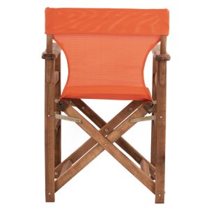 Limnos Walnut Director's Chair with Orange lettering Hm10368.02