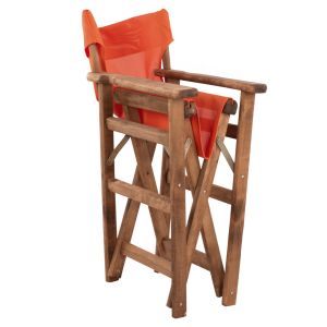 Limnos Walnut Director's Chair with Orange lettering Hm10368.02