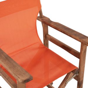 Limnos Walnut Director's Chair with Orange lettering Hm10368.02