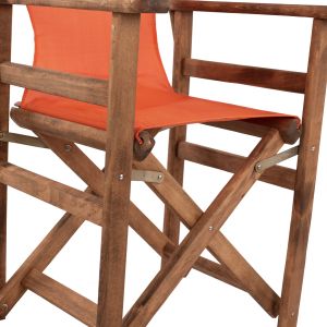 Limnos Walnut Director's Chair with Orange lettering Hm10368.02