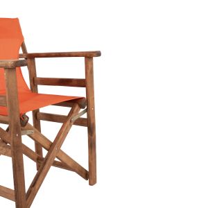 Limnos Walnut Director's Chair with Orange lettering Hm10368.02