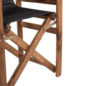 Limnos Walnut Director's Chair with Black Inscription Hm10368.05