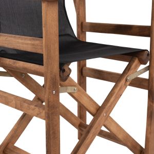 Limnos Walnut Director's Chair with Black Inscription Hm10368.05